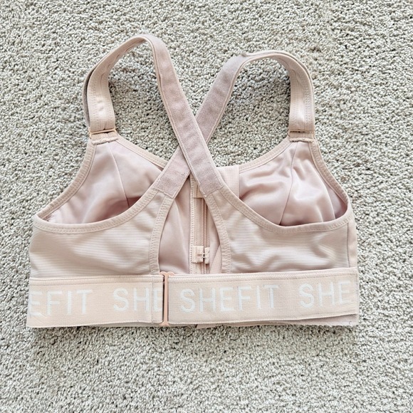 Shefit Ultimate Sports Bra Medium High Impact Adjustable Front Close Sandstorm - Picture 6 of 8